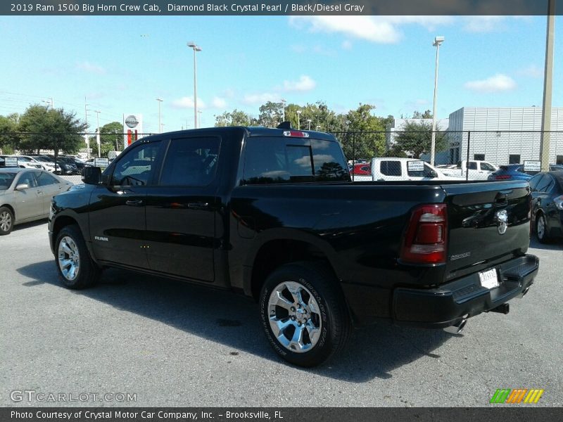 Diamond Black Crystal Pearl / Black/Diesel Gray 2019 Ram 1500 Big Horn Crew Cab