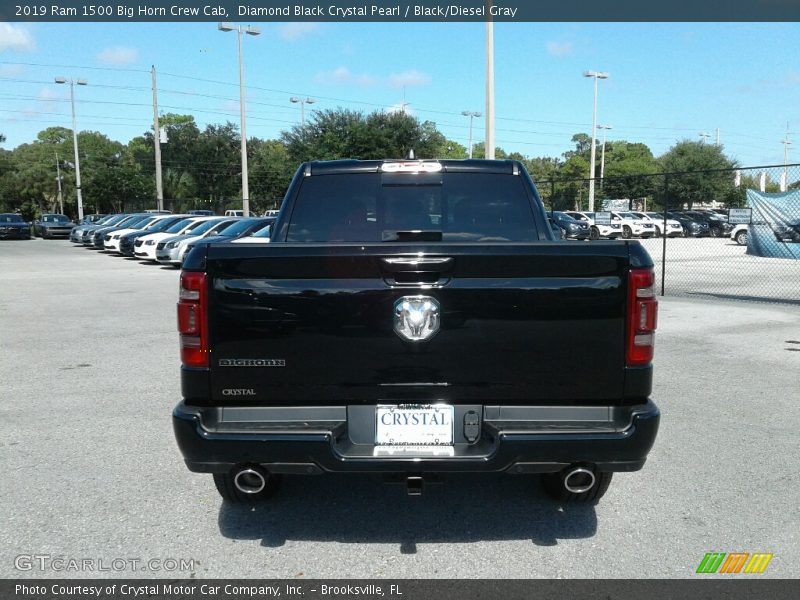 Diamond Black Crystal Pearl / Black/Diesel Gray 2019 Ram 1500 Big Horn Crew Cab