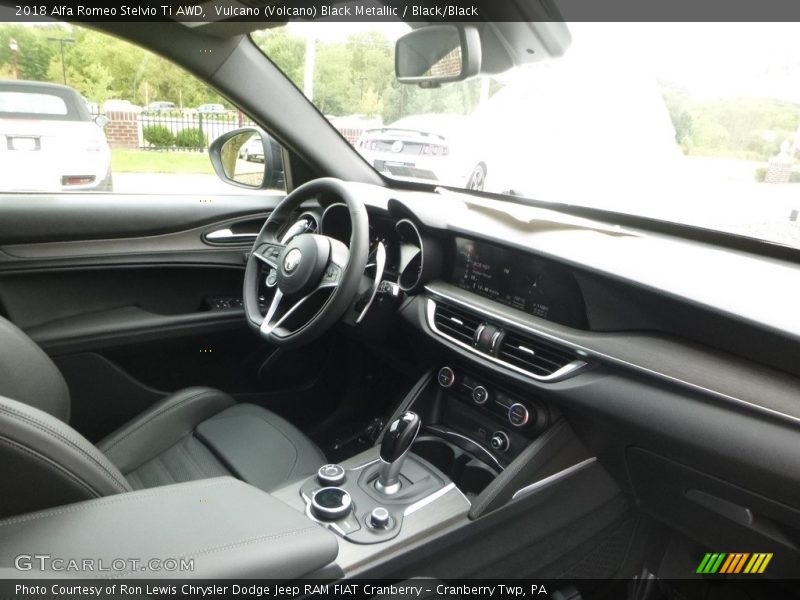 Vulcano (Volcano) Black Metallic / Black/Black 2018 Alfa Romeo Stelvio Ti AWD