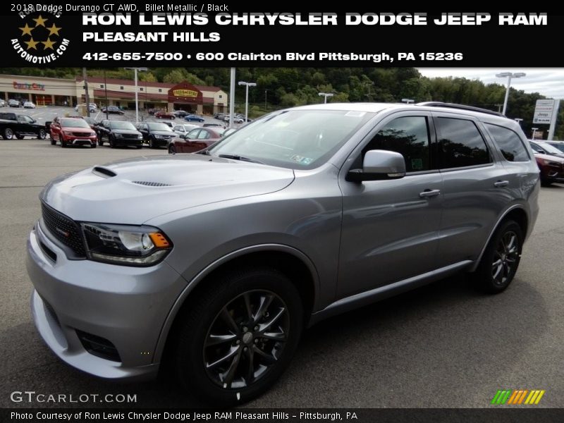 Billet Metallic / Black 2018 Dodge Durango GT AWD