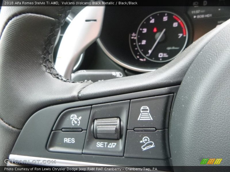 Vulcano (Volcano) Black Metallic / Black/Black 2018 Alfa Romeo Stelvio Ti AWD