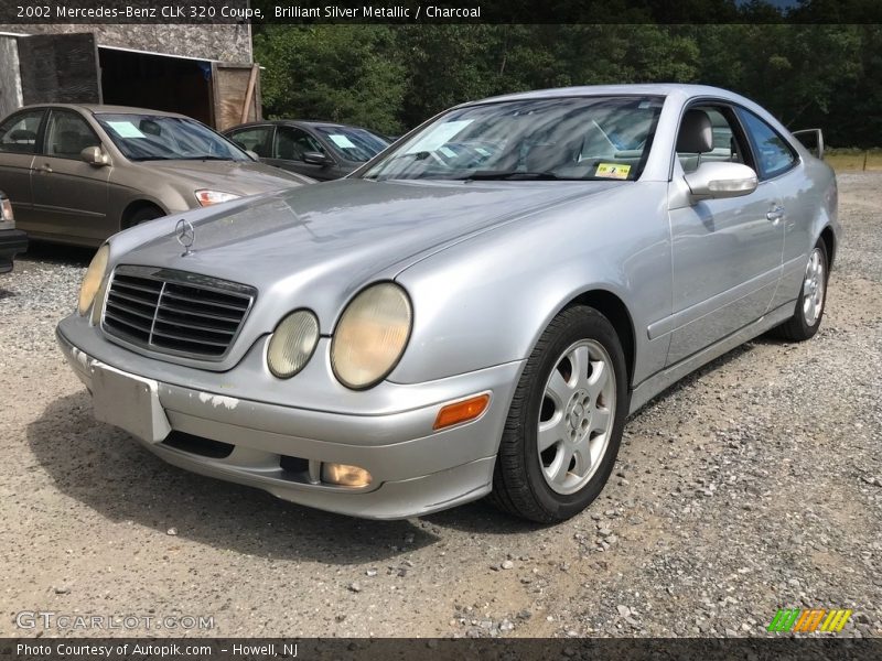 Brilliant Silver Metallic / Charcoal 2002 Mercedes-Benz CLK 320 Coupe
