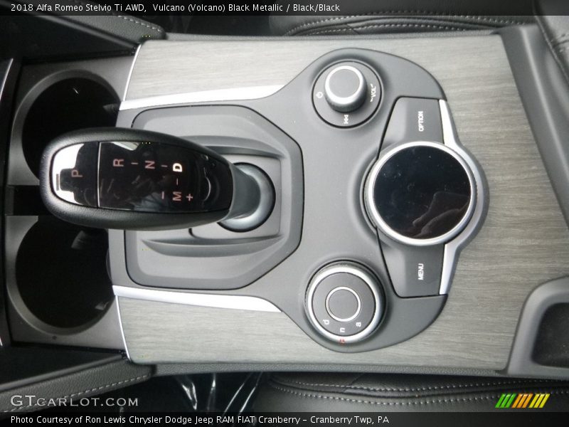 Vulcano (Volcano) Black Metallic / Black/Black 2018 Alfa Romeo Stelvio Ti AWD