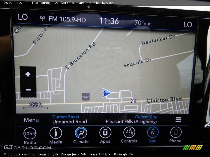 Dark Cordovan Pearl / Black/Alloy 2019 Chrysler Pacifica Touring Plus