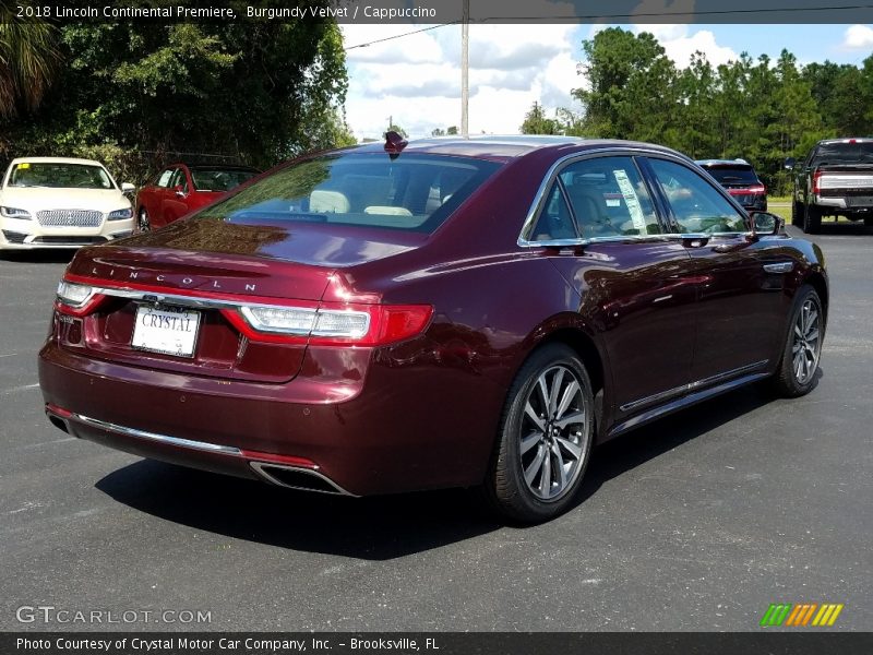 Burgundy Velvet / Cappuccino 2018 Lincoln Continental Premiere