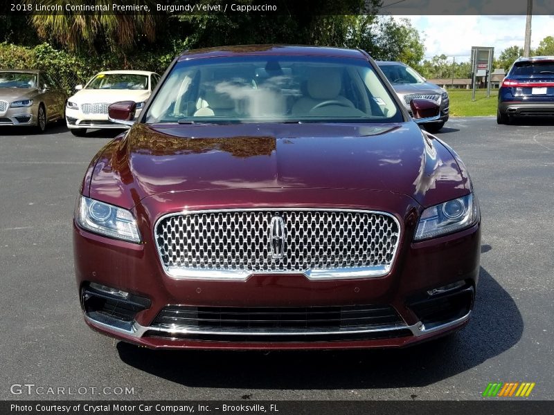 Burgundy Velvet / Cappuccino 2018 Lincoln Continental Premiere