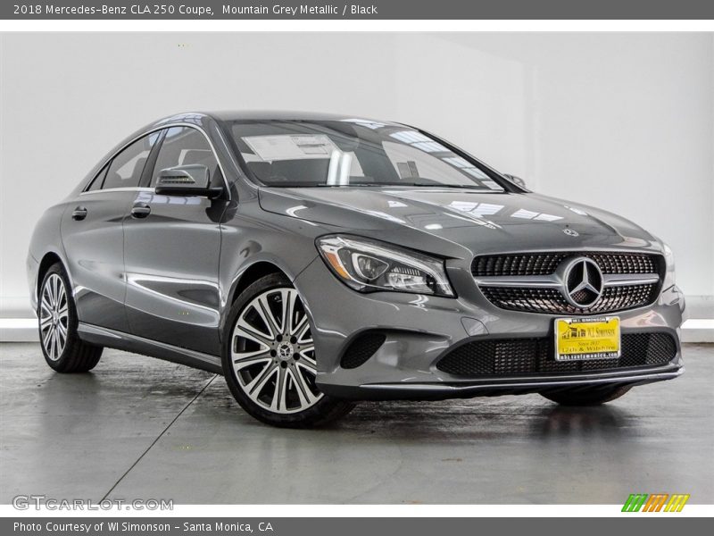 Mountain Grey Metallic / Black 2018 Mercedes-Benz CLA 250 Coupe