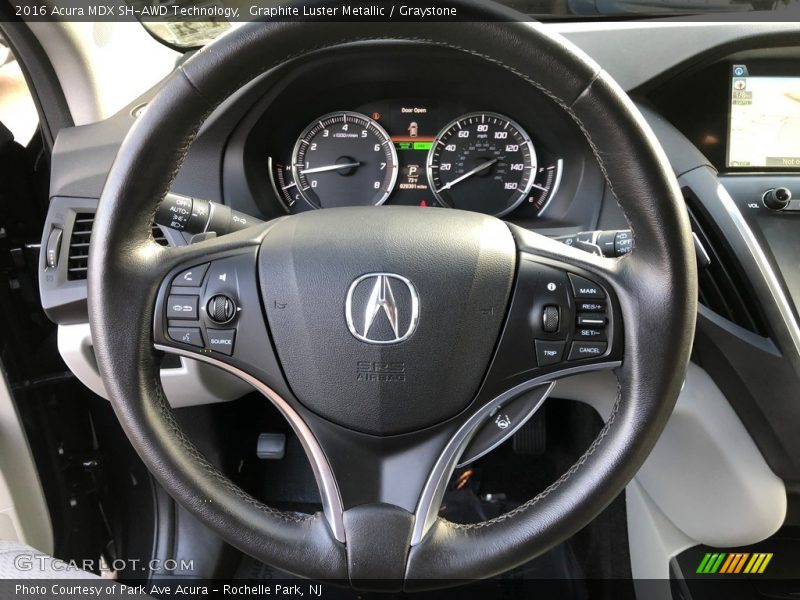 Graphite Luster Metallic / Graystone 2016 Acura MDX SH-AWD Technology