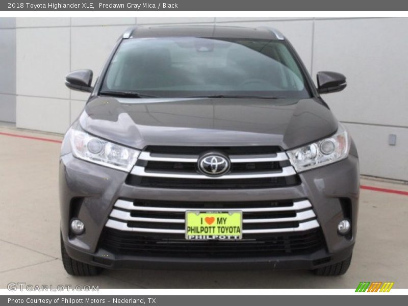 Predawn Gray Mica / Black 2018 Toyota Highlander XLE