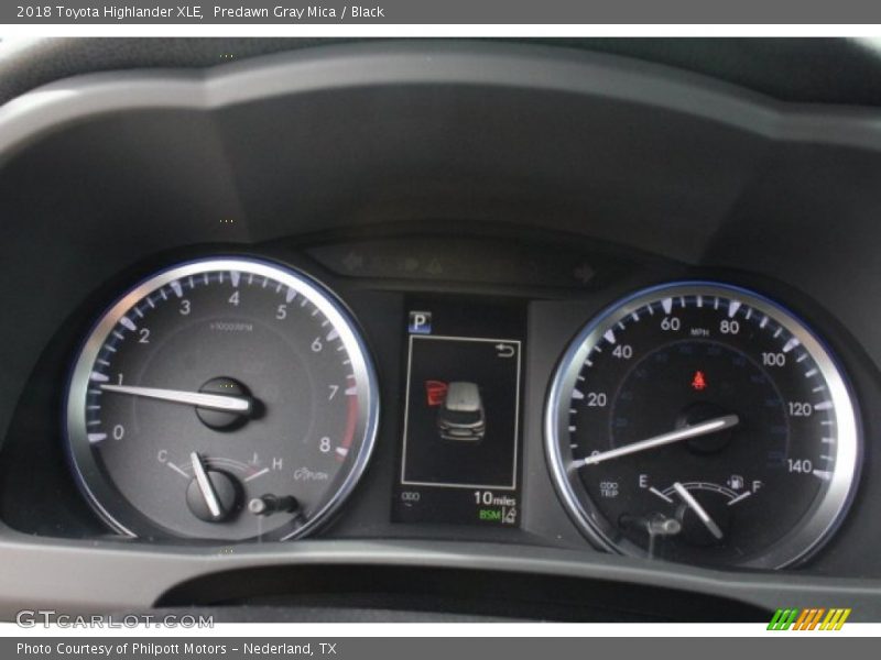 Predawn Gray Mica / Black 2018 Toyota Highlander XLE