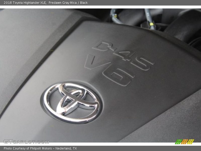 Predawn Gray Mica / Black 2018 Toyota Highlander XLE