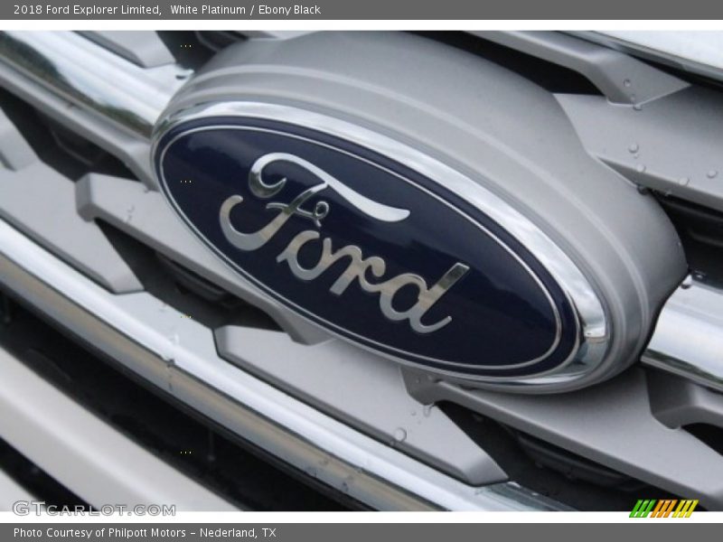 White Platinum / Ebony Black 2018 Ford Explorer Limited
