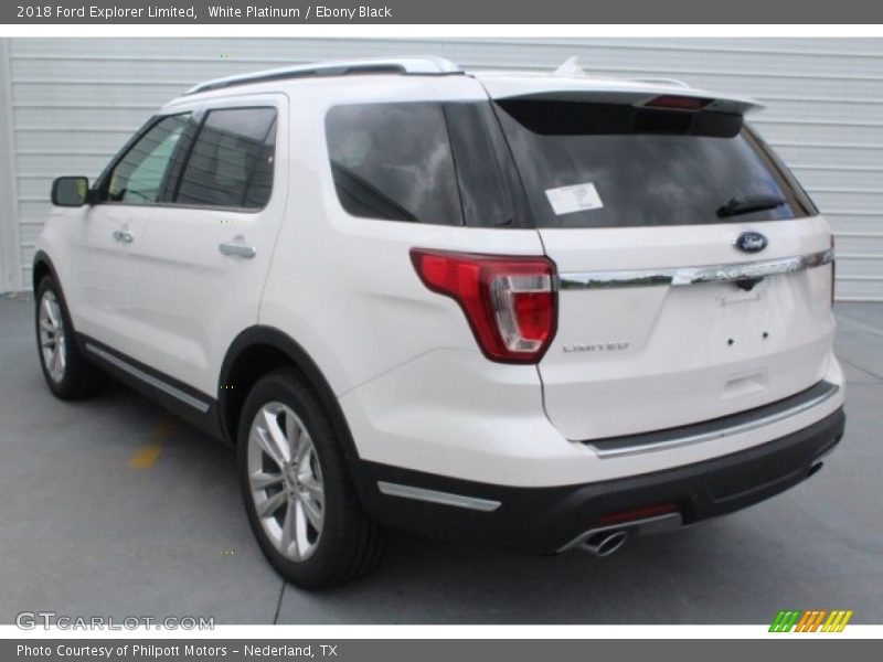 White Platinum / Ebony Black 2018 Ford Explorer Limited