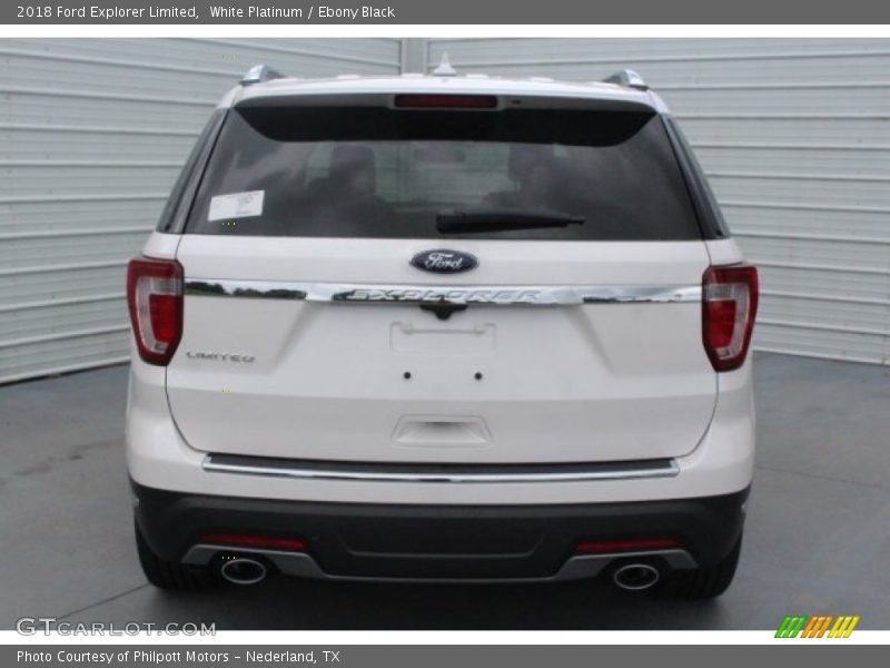 White Platinum / Ebony Black 2018 Ford Explorer Limited