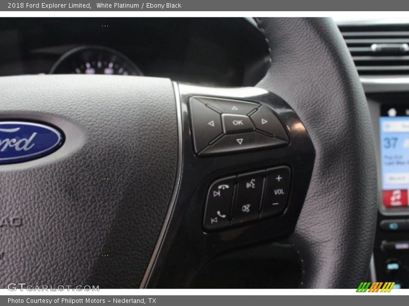 White Platinum / Ebony Black 2018 Ford Explorer Limited