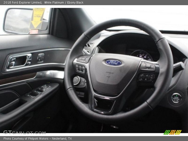 White Platinum / Ebony Black 2018 Ford Explorer Limited