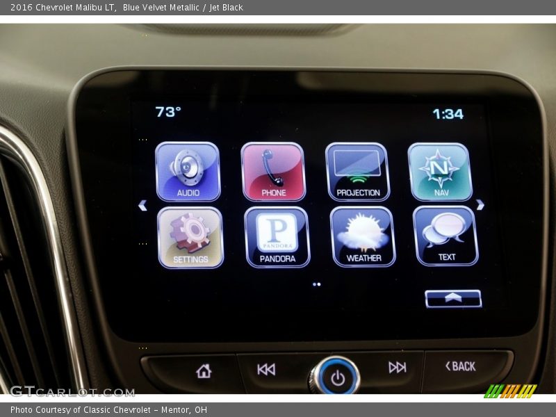 Blue Velvet Metallic / Jet Black 2016 Chevrolet Malibu LT
