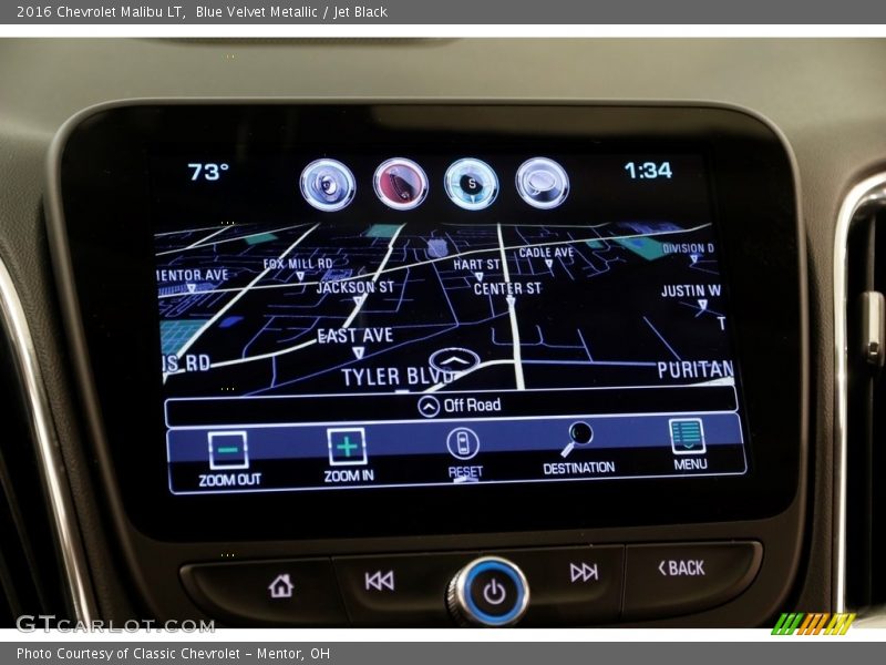Blue Velvet Metallic / Jet Black 2016 Chevrolet Malibu LT