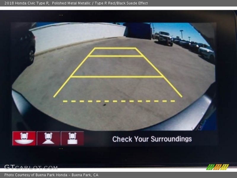 Polished Metal Metallic / Type R Red/Black Suede Effect 2018 Honda Civic Type R