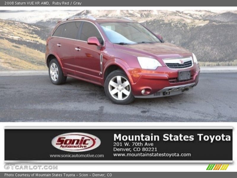 Ruby Red / Gray 2008 Saturn VUE XR AWD