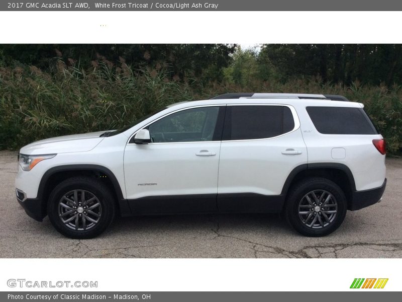 White Frost Tricoat / Cocoa/Light Ash Gray 2017 GMC Acadia SLT AWD