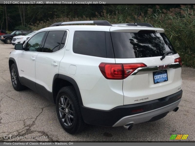 White Frost Tricoat / Cocoa/Light Ash Gray 2017 GMC Acadia SLT AWD