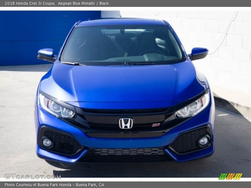 Aegean Blue Metallic / Black 2018 Honda Civic Si Coupe