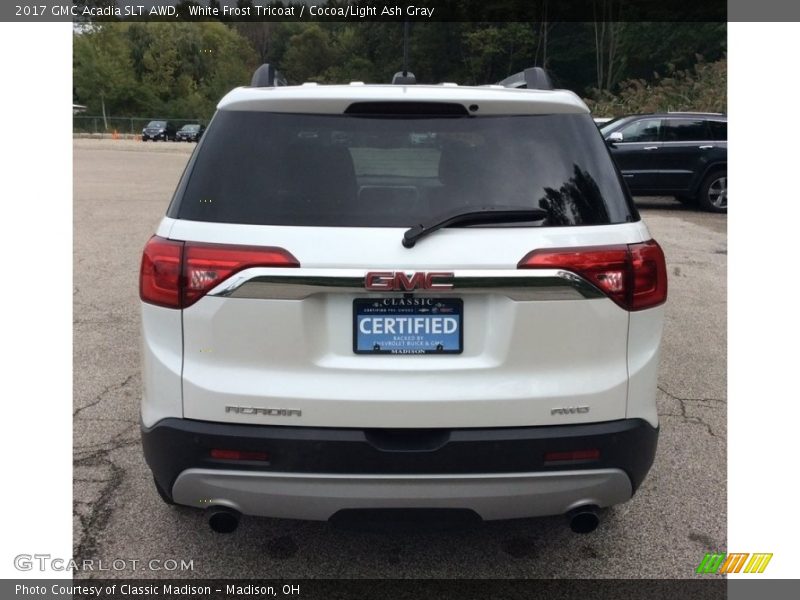 White Frost Tricoat / Cocoa/Light Ash Gray 2017 GMC Acadia SLT AWD