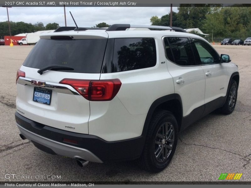 White Frost Tricoat / Cocoa/Light Ash Gray 2017 GMC Acadia SLT AWD