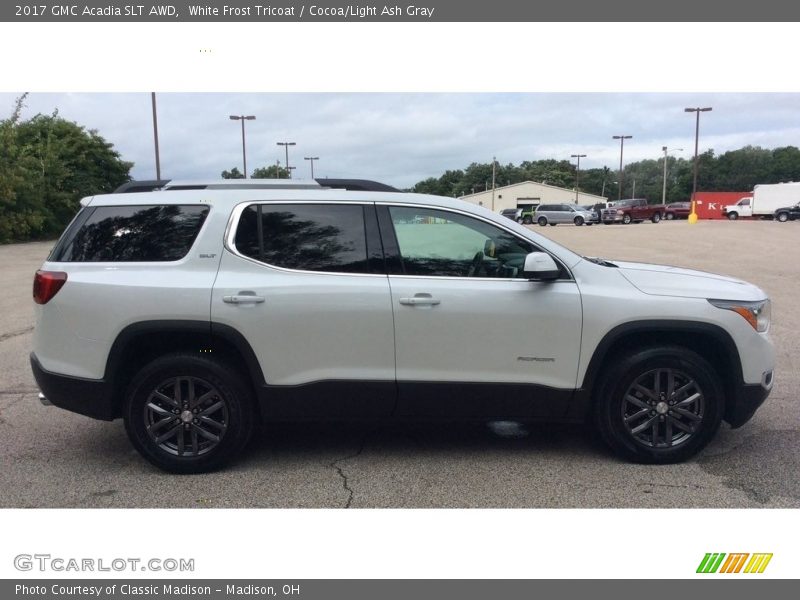 White Frost Tricoat / Cocoa/Light Ash Gray 2017 GMC Acadia SLT AWD