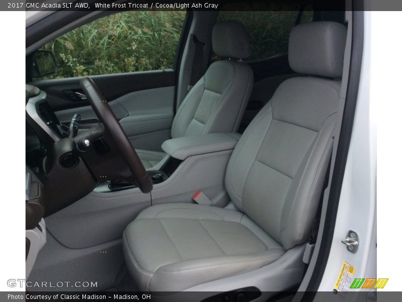 White Frost Tricoat / Cocoa/Light Ash Gray 2017 GMC Acadia SLT AWD
