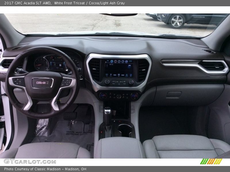 White Frost Tricoat / Cocoa/Light Ash Gray 2017 GMC Acadia SLT AWD