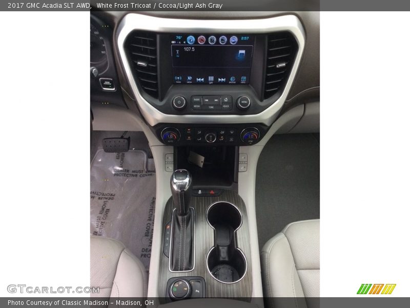 White Frost Tricoat / Cocoa/Light Ash Gray 2017 GMC Acadia SLT AWD