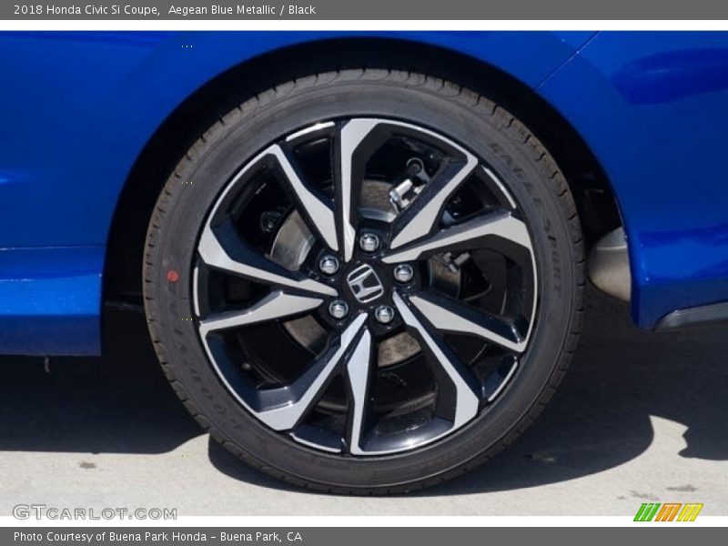 Aegean Blue Metallic / Black 2018 Honda Civic Si Coupe