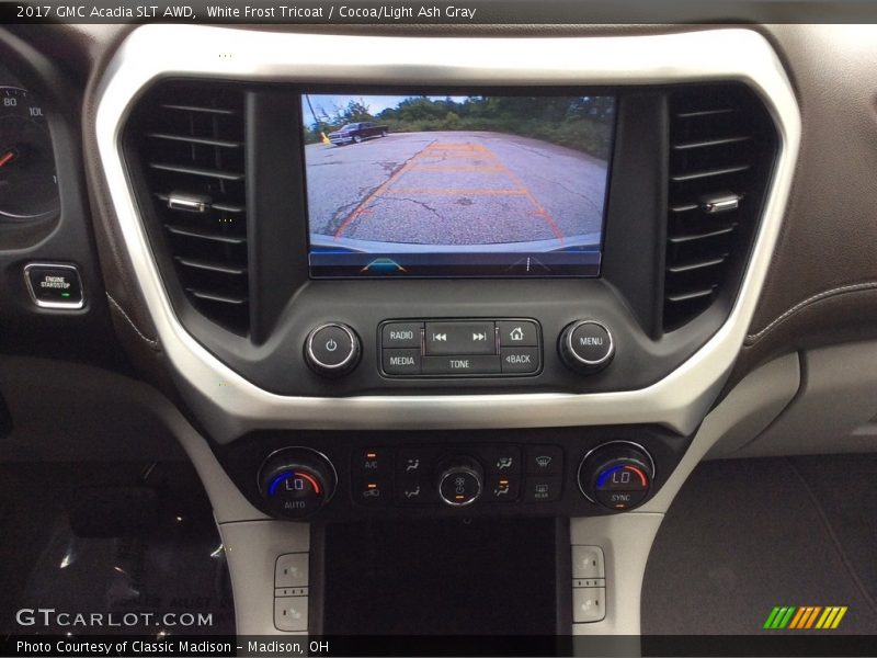 White Frost Tricoat / Cocoa/Light Ash Gray 2017 GMC Acadia SLT AWD