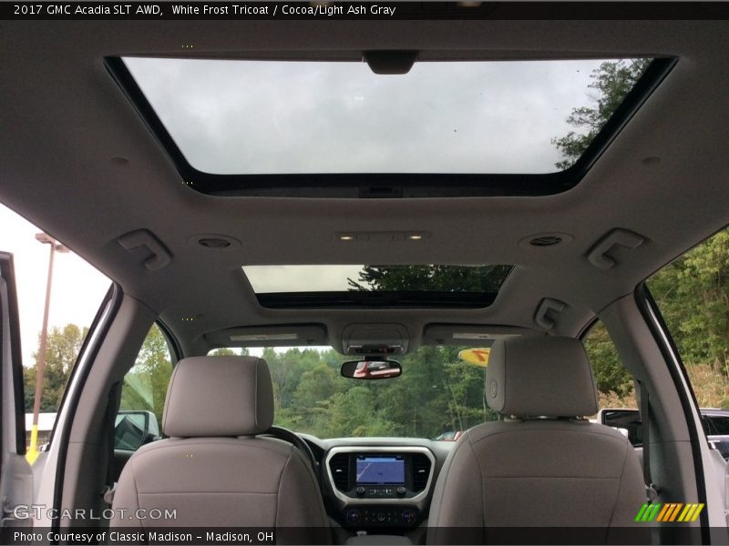 White Frost Tricoat / Cocoa/Light Ash Gray 2017 GMC Acadia SLT AWD