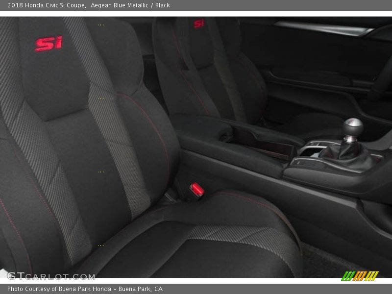 Aegean Blue Metallic / Black 2018 Honda Civic Si Coupe