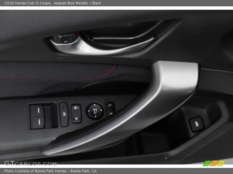 Aegean Blue Metallic / Black 2018 Honda Civic Si Coupe