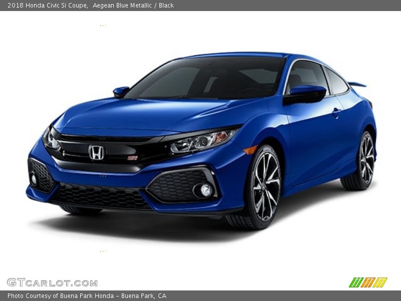 Aegean Blue Metallic / Black 2018 Honda Civic Si Coupe
