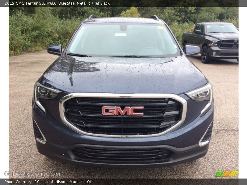 Blue Steel Metallic / Jet Black 2019 GMC Terrain SLE AWD