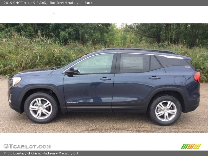 Blue Steel Metallic / Jet Black 2019 GMC Terrain SLE AWD