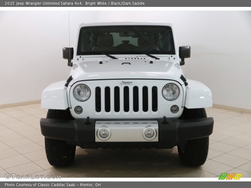 Bright White / Black/Dark Saddle 2015 Jeep Wrangler Unlimited Sahara 4x4