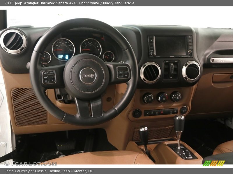 Bright White / Black/Dark Saddle 2015 Jeep Wrangler Unlimited Sahara 4x4