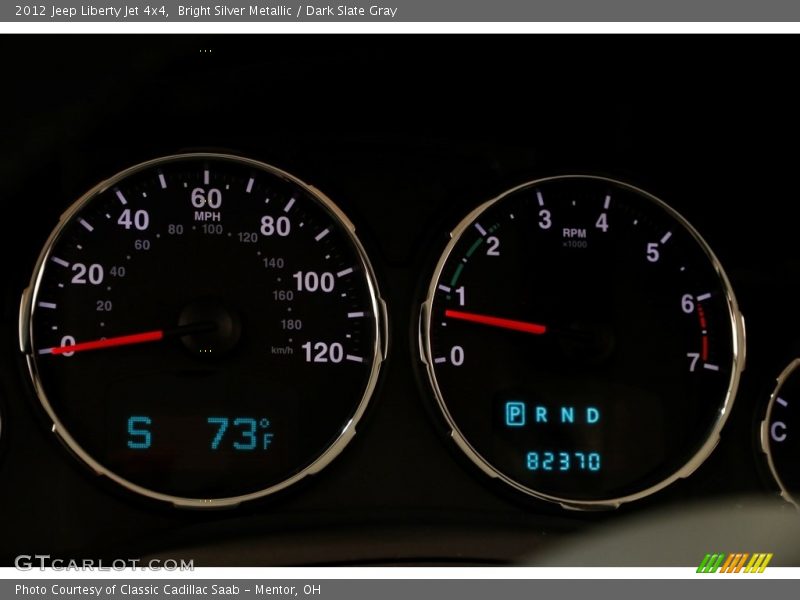 Bright Silver Metallic / Dark Slate Gray 2012 Jeep Liberty Jet 4x4