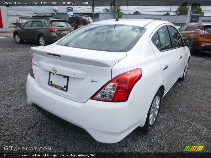 Fresh Powder White / Charcoal 2019 Nissan Versa SV