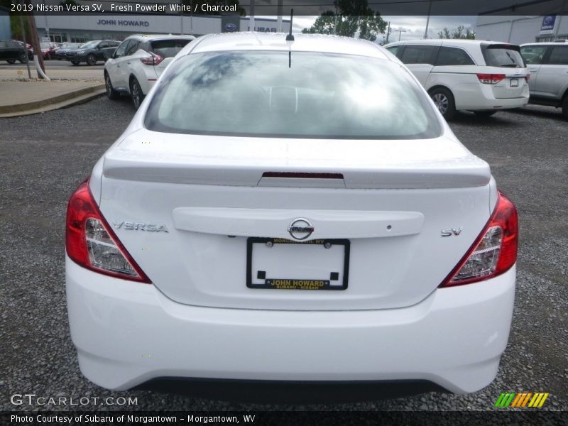 Fresh Powder White / Charcoal 2019 Nissan Versa SV