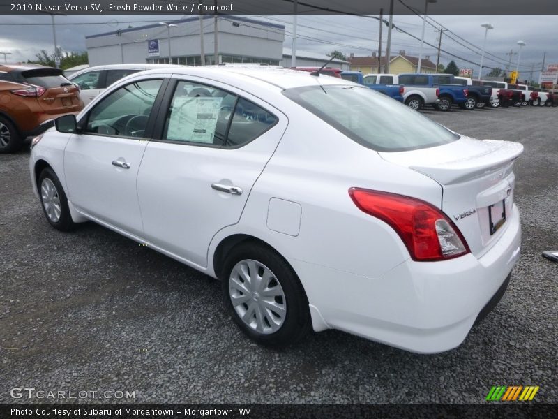 Fresh Powder White / Charcoal 2019 Nissan Versa SV