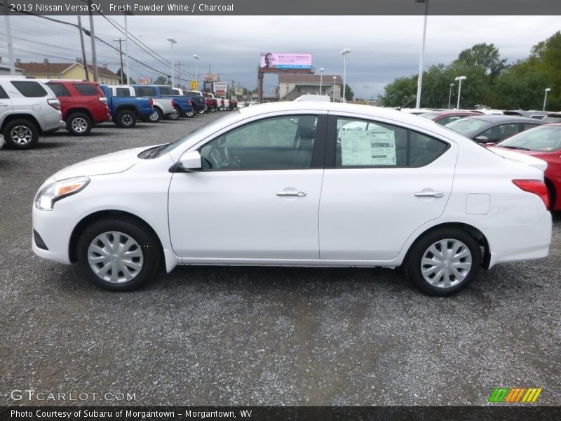 Fresh Powder White / Charcoal 2019 Nissan Versa SV