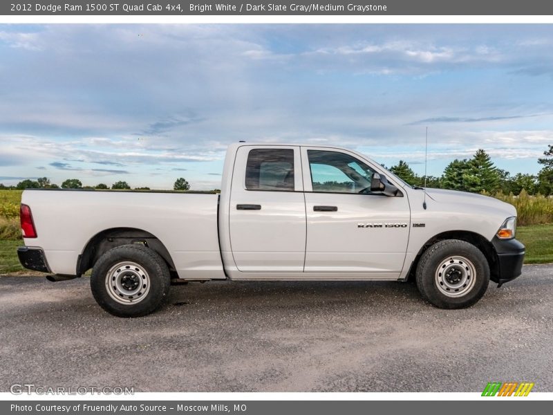 Bright White / Dark Slate Gray/Medium Graystone 2012 Dodge Ram 1500 ST Quad Cab 4x4