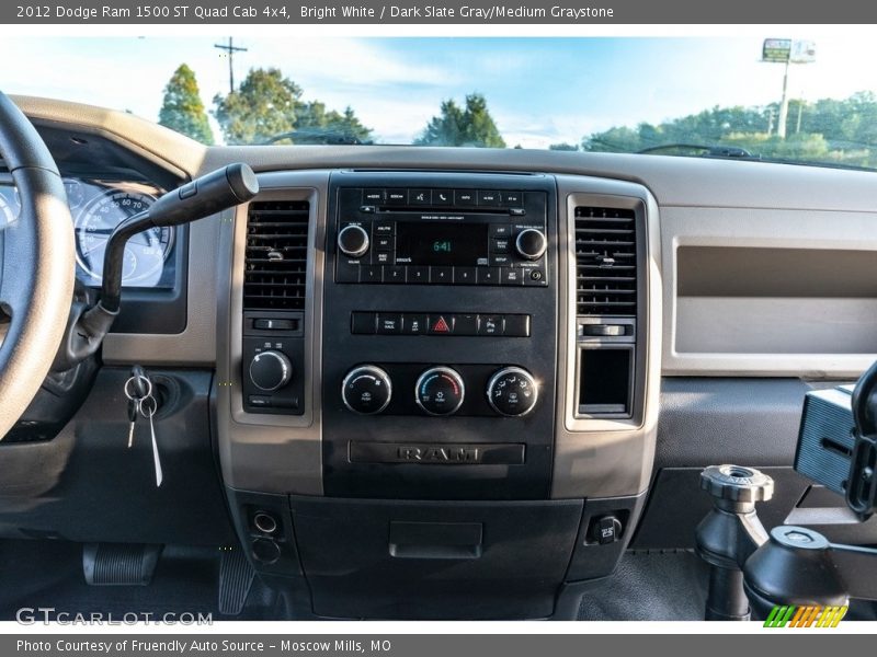 Bright White / Dark Slate Gray/Medium Graystone 2012 Dodge Ram 1500 ST Quad Cab 4x4